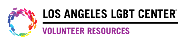 la lgbt center volunteer resources logo background